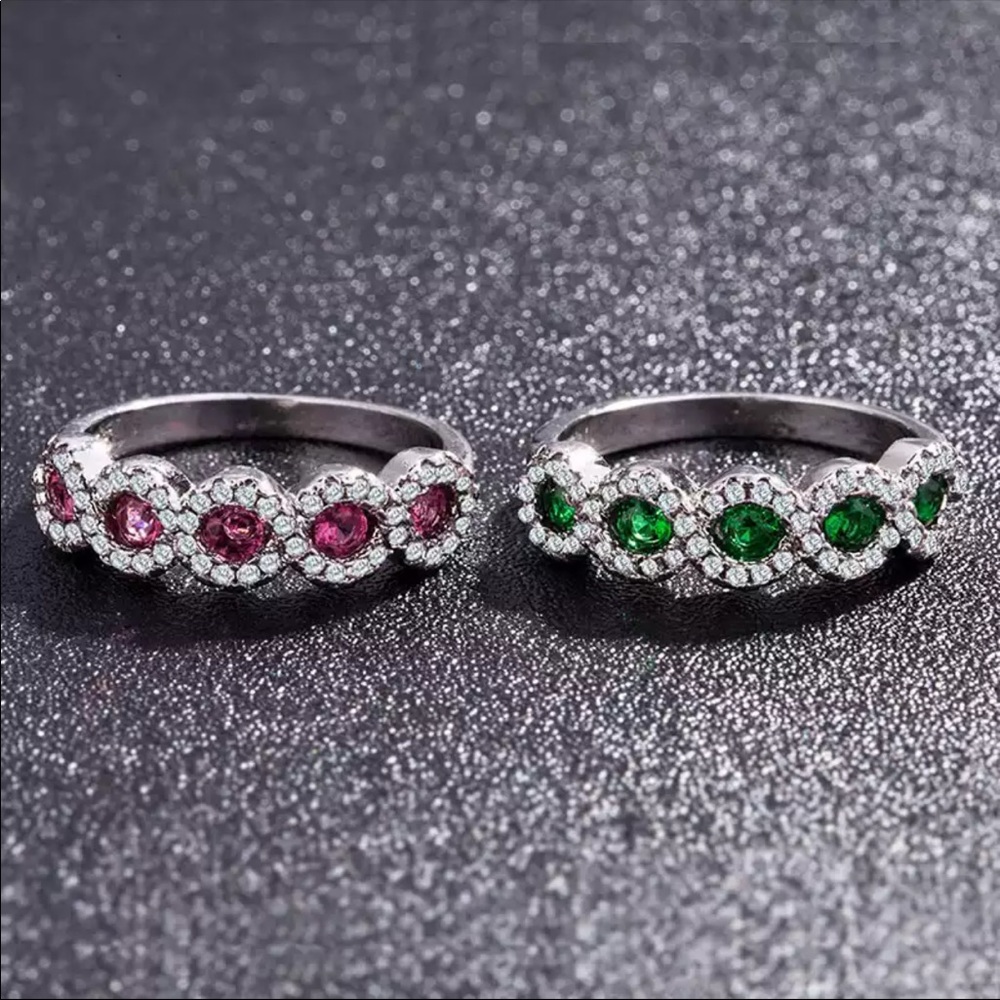 New Women’s 925 Silver Beautiful Emerald Ring - Picture 7 of 7